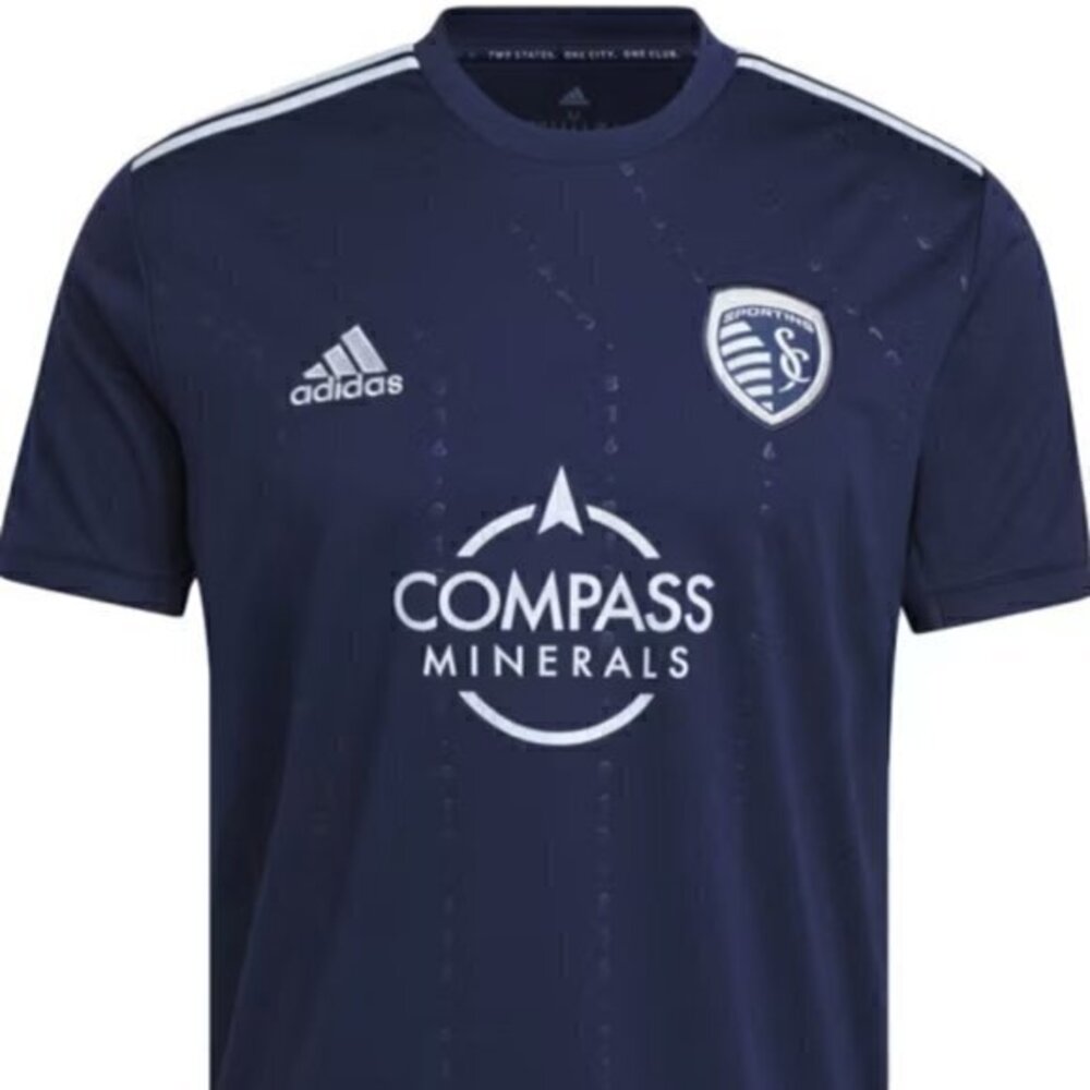 SPORTING KANSAS CITY MENS ADIDAS REPLICA SOCCER 22/23 AWAY JERSEY - BLUE